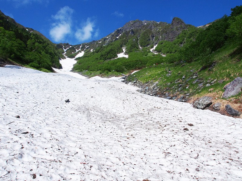 北岳大樺沢の雪渓