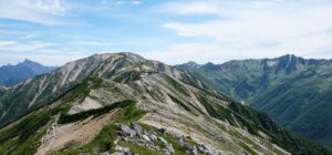 野口五郎岳から水晶岳