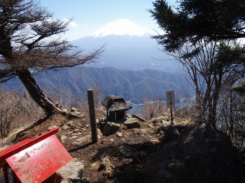 十二ヶ岳山頂から望む富士山
