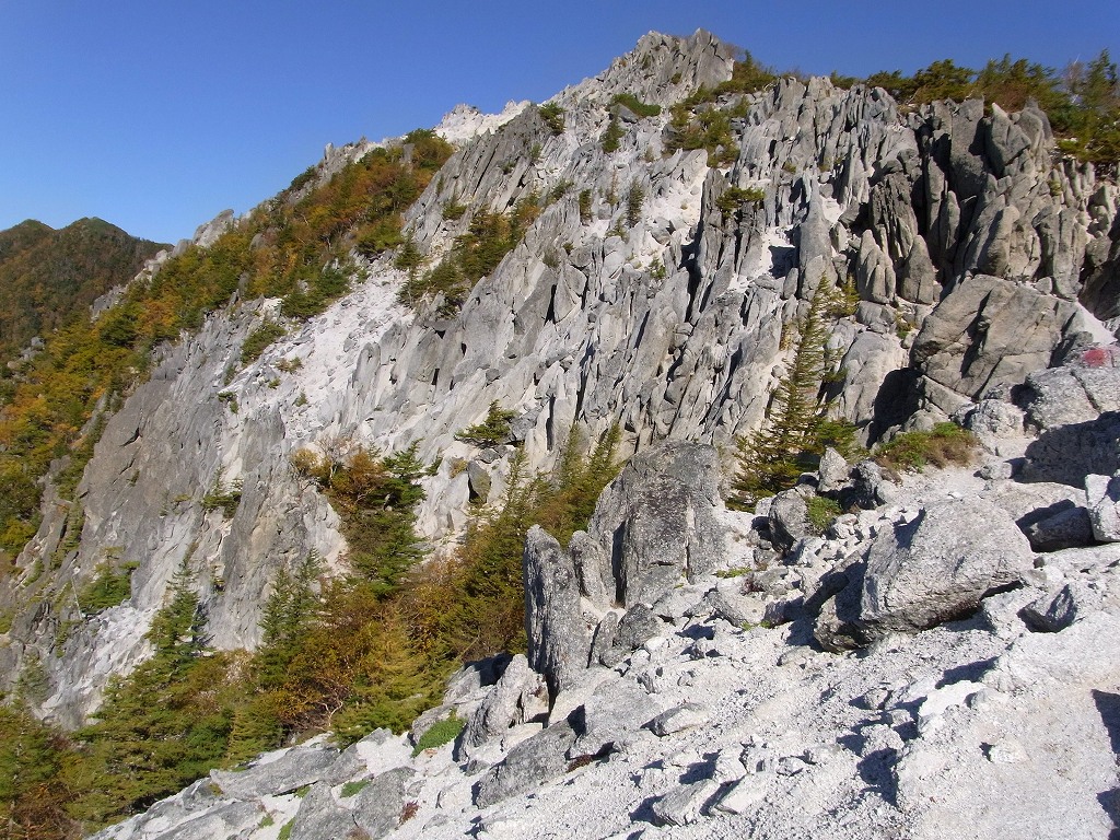 花崗岩の岩稜帯