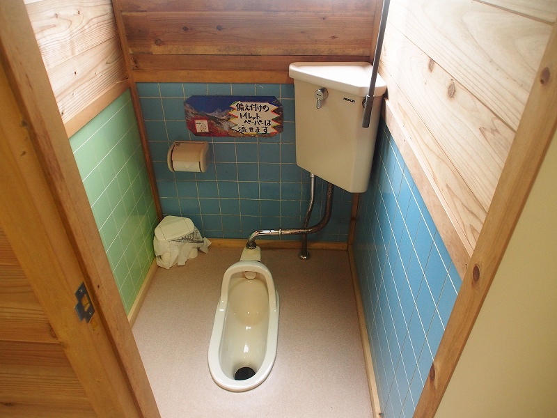 和式水洗式トイレです。洋式もあり。