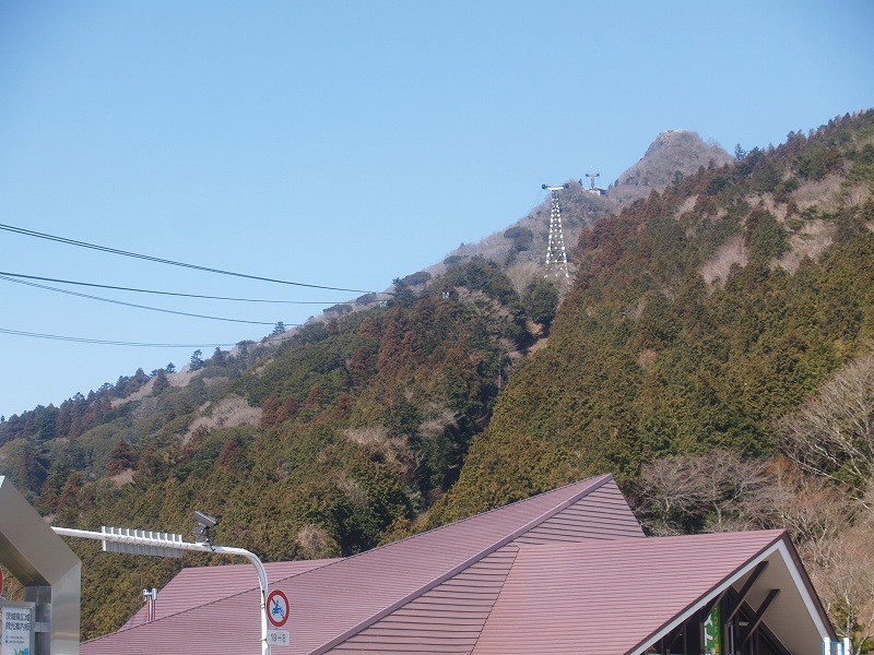筑波山ロープウェイ駅から女体山