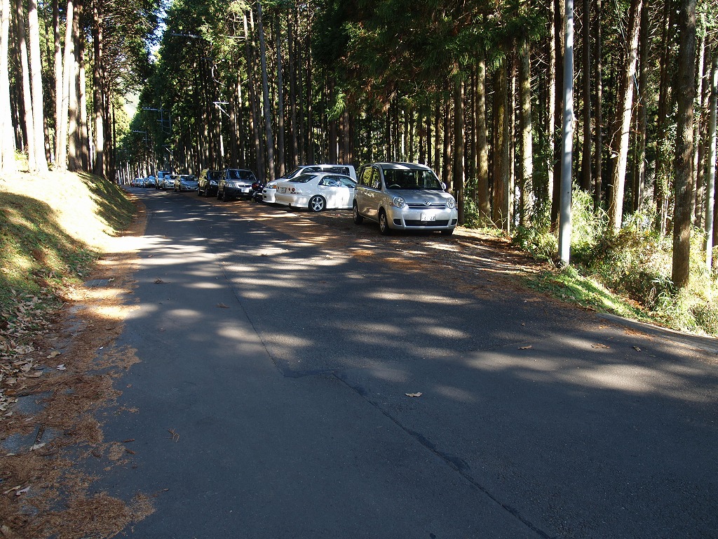 大倉山の家の上のロッジ峠の車道