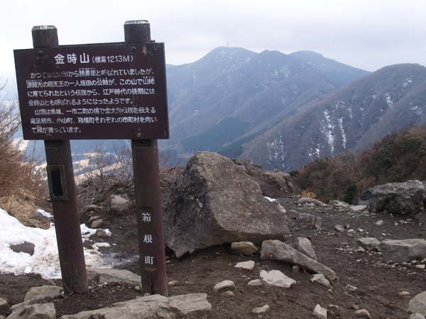 山頂から箱根山（神山、駒ヶ岳）方面