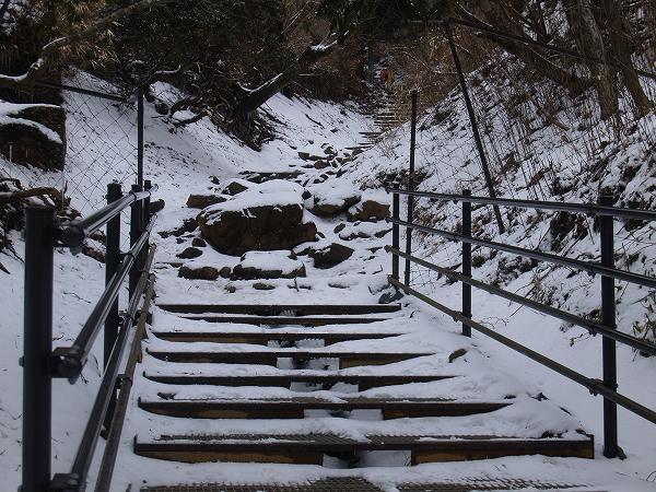 鉄階段　整備された登山道